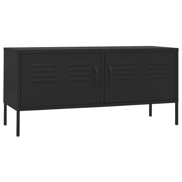 Schwarzer TV-Schrank Stahl 105 cm