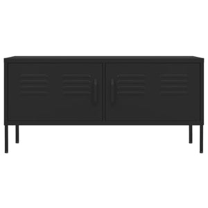 Schwarzer TV-Schrank Stahl 105 cm