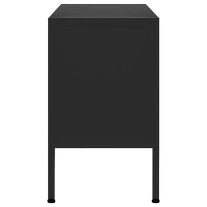 Schwarzer TV-Schrank Stahl 105 cm