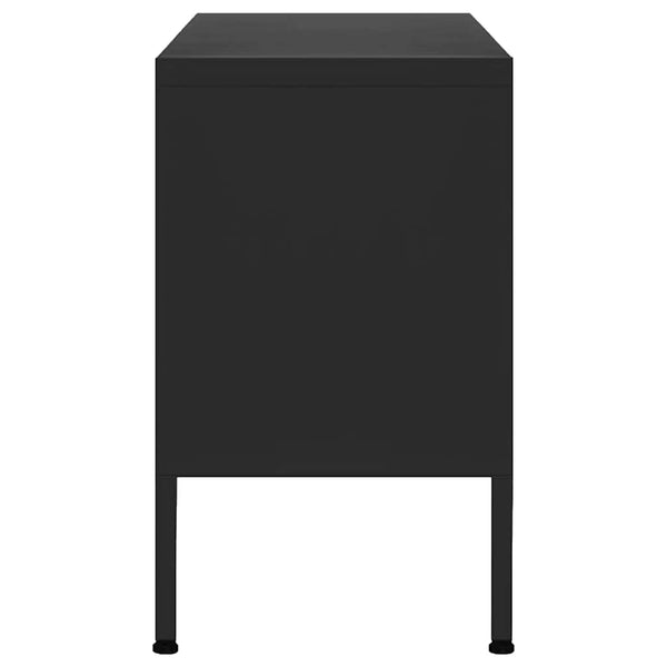 Schwarzer TV-Schrank Stahl 105 cm