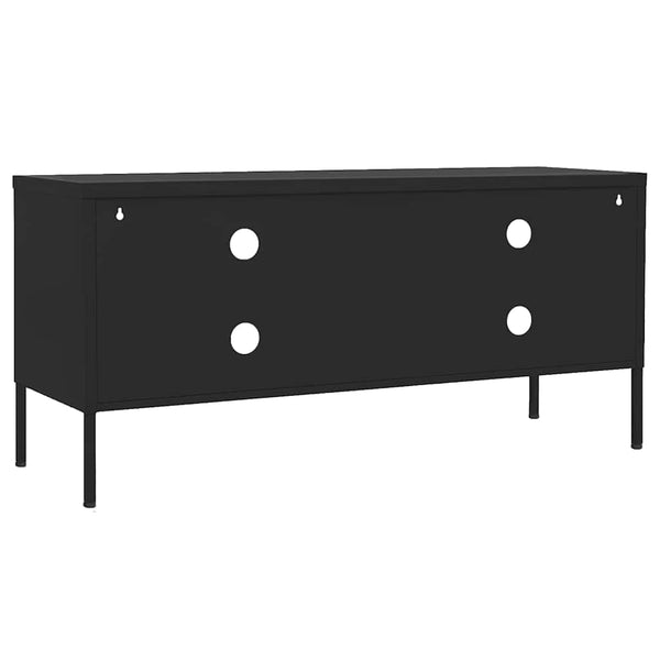 Schwarzer TV-Schrank Stahl 105 cm
