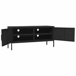Schwarzer TV-Schrank Stahl 105 cm