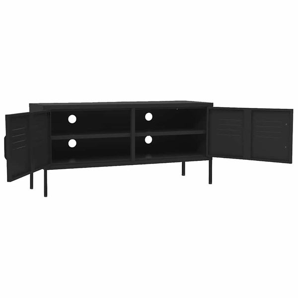 Schwarzer TV-Schrank Stahl 105 cm