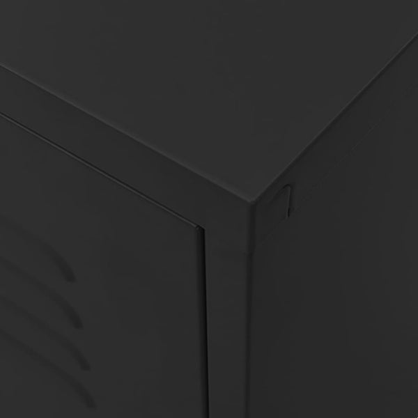 Schwarzer TV-Schrank Stahl 105 cm