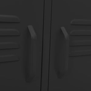Schwarzer TV-Schrank Stahl 105 cm