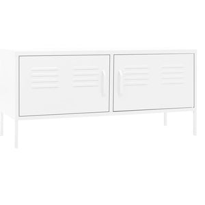 TV-Schrank Weiß Stahl 105 cm
