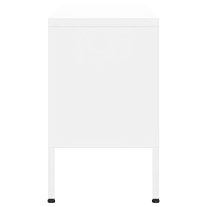 TV-Schrank Weiß Stahl 105 cm