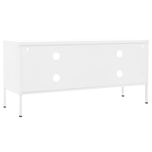 TV-Schrank Weiß Stahl 105 cm