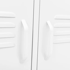 TV-Schrank Weiß Stahl 105 cm