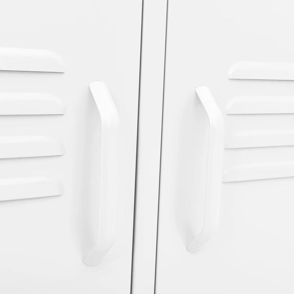 TV-Schrank Weiß Stahl 105 cm