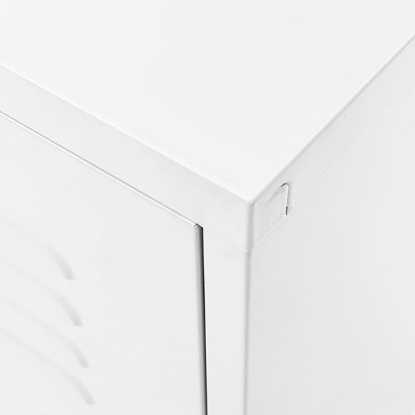 TV-Schrank Weiß Stahl 105 cm