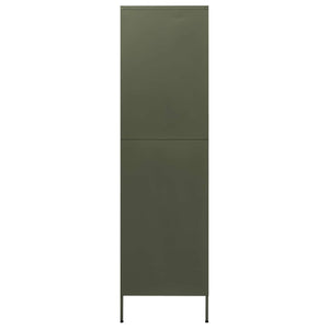 Kleiderschrank Olivgrün Stahl 90x50x180cm