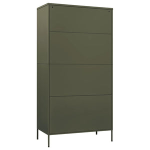 Kleiderschrank Olivgrün Stahl 90x50x180cm