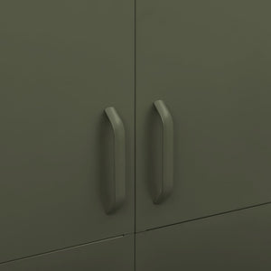 Kleiderschrank Olivgrün Stahl 90x50x180cm