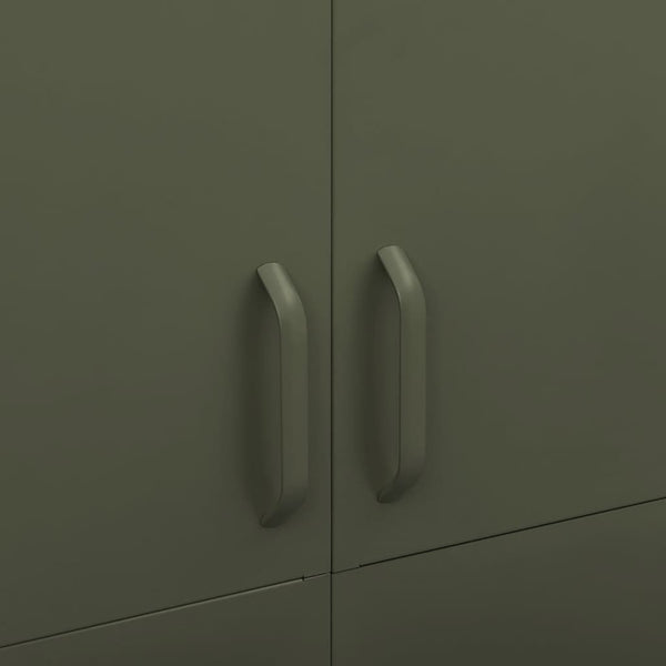 Kleiderschrank Olivgrün Stahl 90x50x180cm