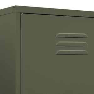 Kleiderschrank Olivgrün Stahl 90x50x180cm