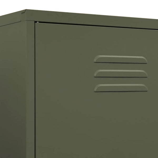 Kleiderschrank Olivgrün Stahl 90x50x180cm