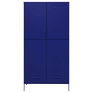 Marineblauer Stahlschrank 90x50x180 cm