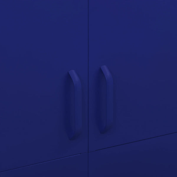 Marineblauer Stahlschrank 90x50x180 cm