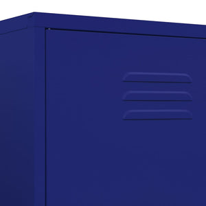 Marineblauer Stahlschrank 90x50x180 cm