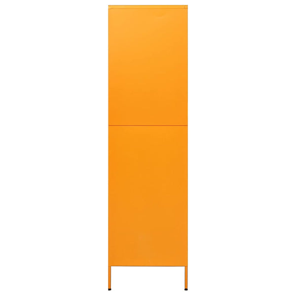 Senfgelber Stahlschrank, 90x50x180 cm