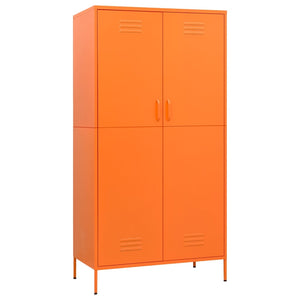 Oranger Stahlschrank 90x50x180 cm