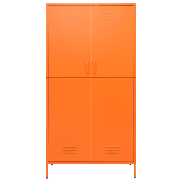 Oranger Stahlschrank 90x50x180 cm