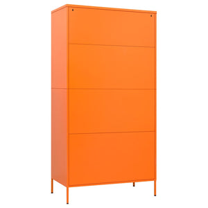 Oranger Stahlschrank 90x50x180 cm