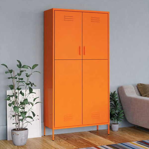 Oranger Stahlschrank 90x50x180 cm