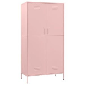 Rosa Stahlschrank, 90x50x180 cm