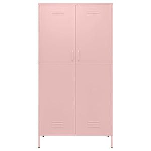 Rosa Stahlschrank, 90x50x180 cm
