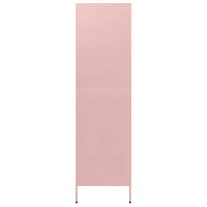 Rosa Stahlschrank, 90x50x180 cm