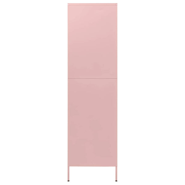 Rosa Stahlschrank, 90x50x180 cm