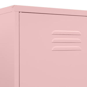 Rosa Stahlschrank, 90x50x180 cm