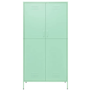 Minzgrüner Stahlschrank 90x50x180 cm