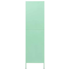 Minzgrüner Stahlschrank 90x50x180 cm