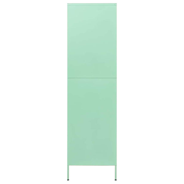 Minzgrüner Stahlschrank 90x50x180 cm