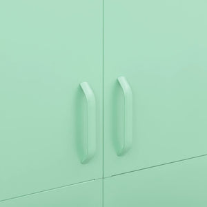 Minzgrüner Stahlschrank 90x50x180 cm