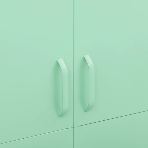 Minzgrüner Stahlschrank 90x50x180 cm