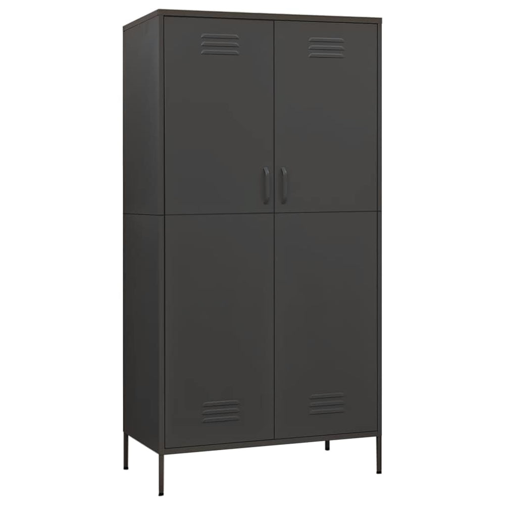 Anthrazit Kleiderschrank Stahl 90x50x180 cm