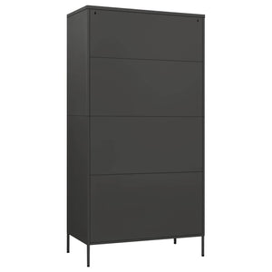 Anthrazit Kleiderschrank Stahl 90x50x180 cm
