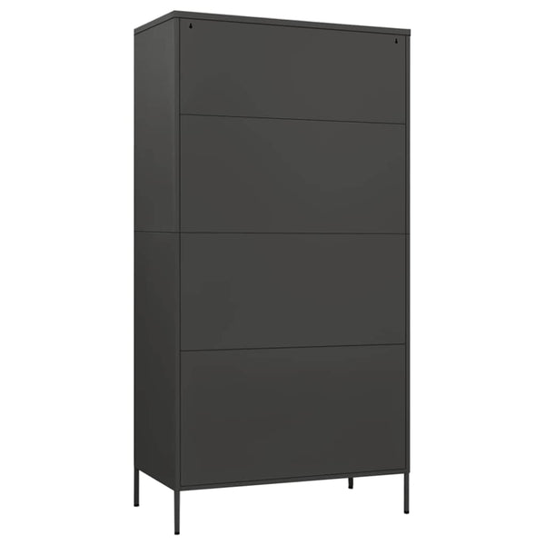 Anthrazit Kleiderschrank Stahl 90x50x180 cm