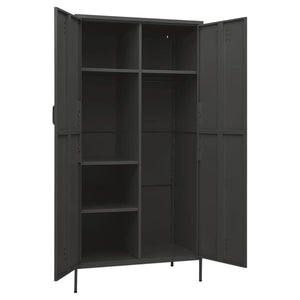 Anthrazit Kleiderschrank Stahl 90x50x180 cm