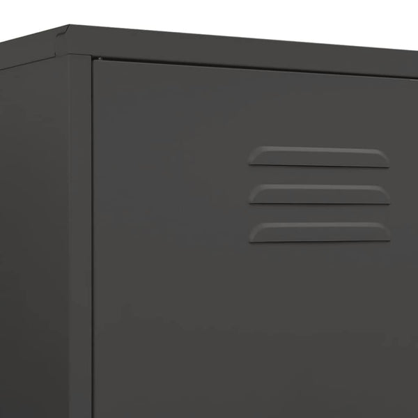 Anthrazit Kleiderschrank Stahl 90x50x180 cm