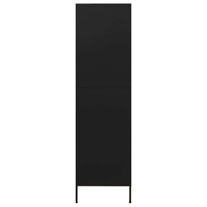 Schwarzer Stahlschrank, 90x50x180 cm
