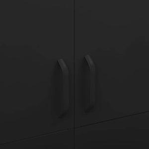 Schwarzer Stahlschrank, 90x50x180 cm