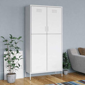 Weißer Stahlschrank 90x50x180 cm