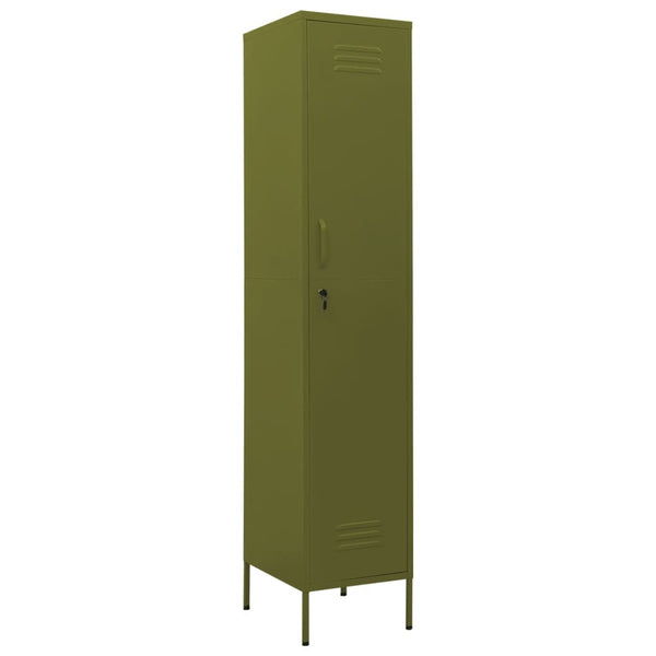 Olivgrüner Schließfachschrank 35x46x180 cm