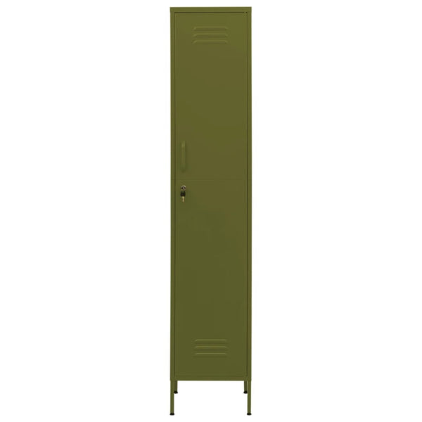 Olivgrüner Schließfachschrank 35x46x180 cm