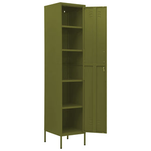 Olivgrüner Schließfachschrank 35x46x180 cm